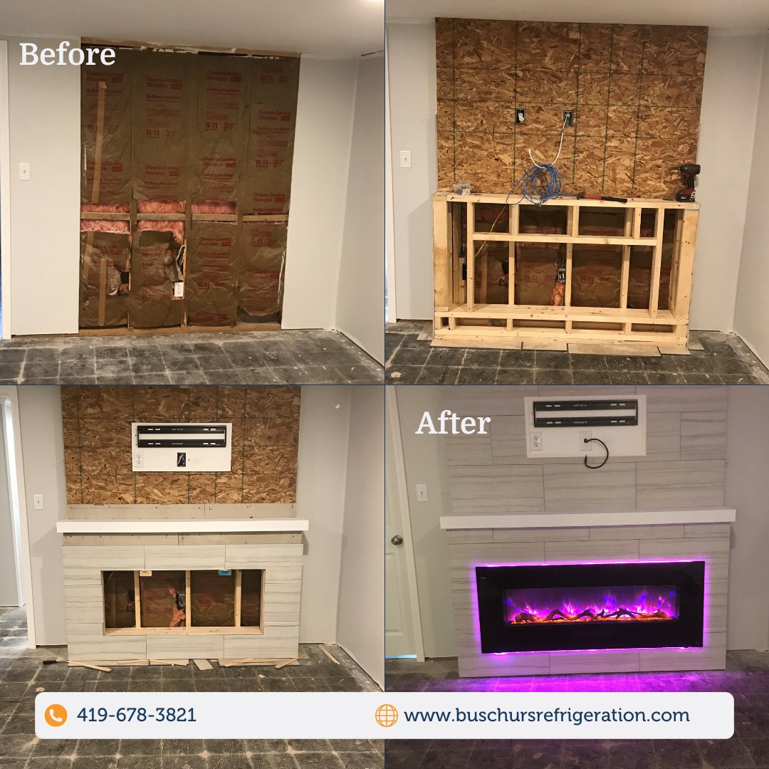 BuschursComfort's tweet image. #ThrowbackThursday to this amazing transformation! 🔥

#fireplaceinstall #hometransformation #TBT