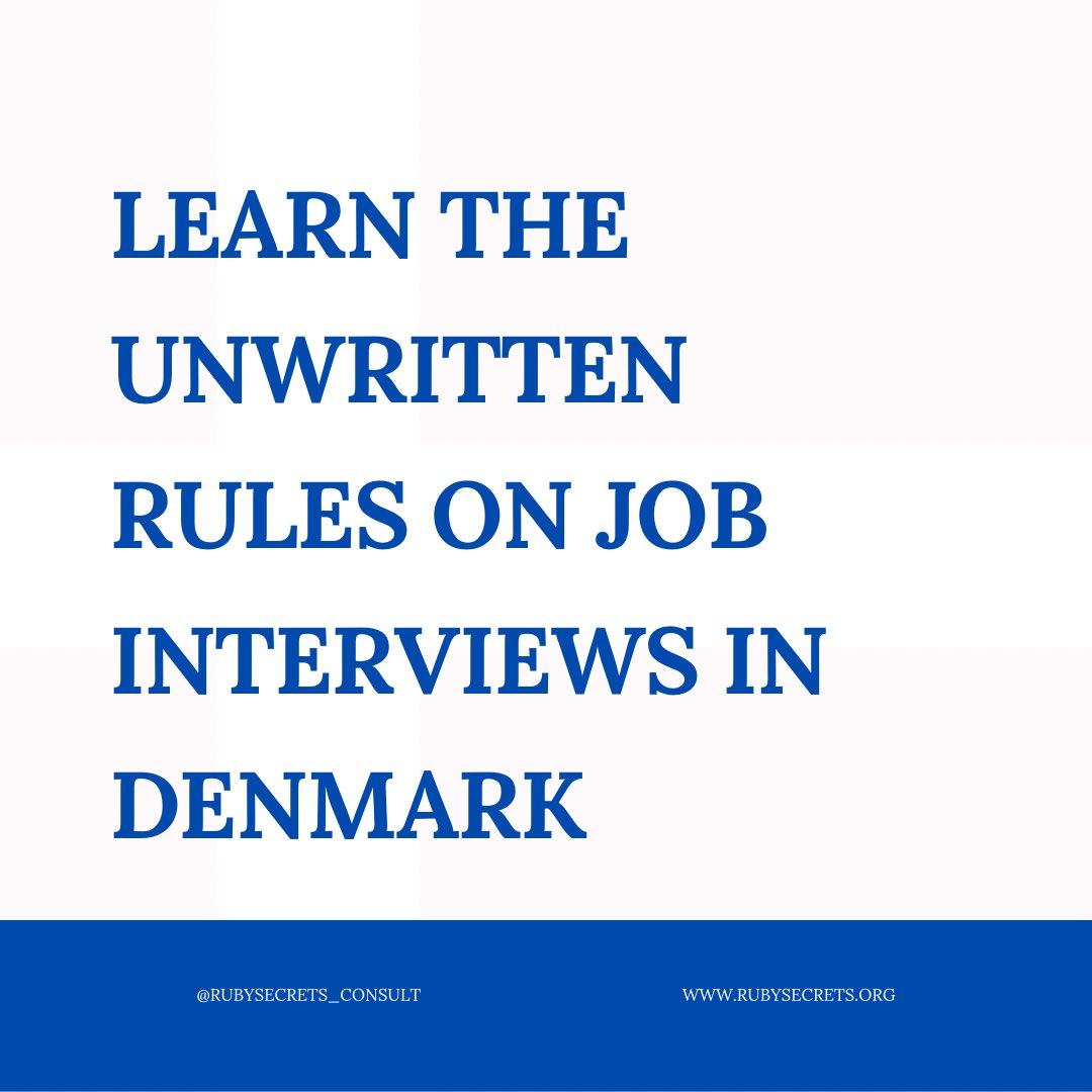 rubysecrets_'s tweet photo. Job interviews can be nerve-wracking, and it can be especially challenging if you're in a new country where the cultural norms and unwritten rules may be different.
#StudyInDenmark #DenmarkResidencePermit #DenmarkGreenCard #travelconsultant #rubysecrets https://t.co/A5YAY49D36