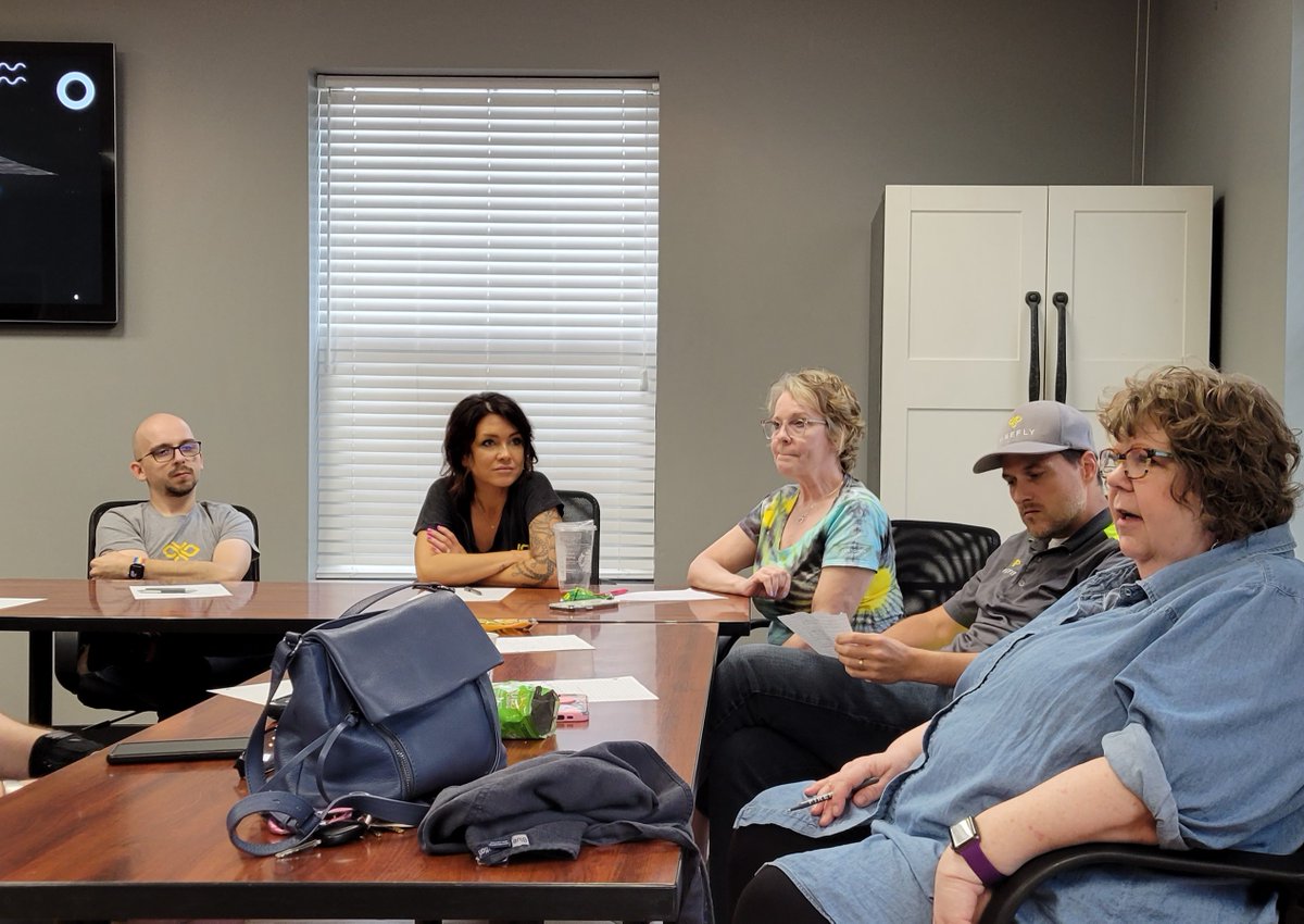 After we finished serving lunch, the whole team met to plan for the future. Here's part of the group! #cbusrmh #fireflyagency