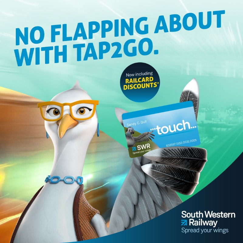 SW_Help's tweet photo. Tap2Go pay-as-you-go travel automatically charges you with the best value walk-up fares. Includes Railcard discounts.