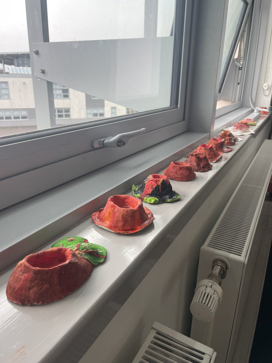 missgeohogan's tweet photo. S2 Volcanoes on display in the classroom π excellent work and they loved seeing the mini explosions π€― #volcanomaking #geography @DunfermlineHS https://t.co/JVbhk9GFwl
