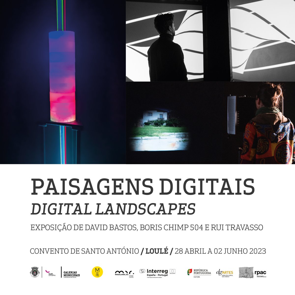 𝐏𝐚𝐢𝐬𝐚𝐠𝐞𝐧𝐬 𝐃𝐢𝐠𝐢𝐭𝐚𝐢𝐬 | 𝟐𝟖 𝐝𝐞 𝐚𝐛𝐫𝐢𝐥 𝐚 𝟐 𝐝𝐞 𝐣𝐮𝐧𝐡𝐨 | 𝐂𝐨𝐧𝐯𝐞𝐧𝐭𝐨 𝐝𝐞 𝐒𝐚𝐧𝐭𝐨 𝐀𝐧𝐭ó𝐧𝐢𝐨 | No âmbito do projeto transfronteiriço Magallanes_icc, do qual a AMAL é parceira, vai estar patente, em #Loulé, a exposição Paisagens Digitais.