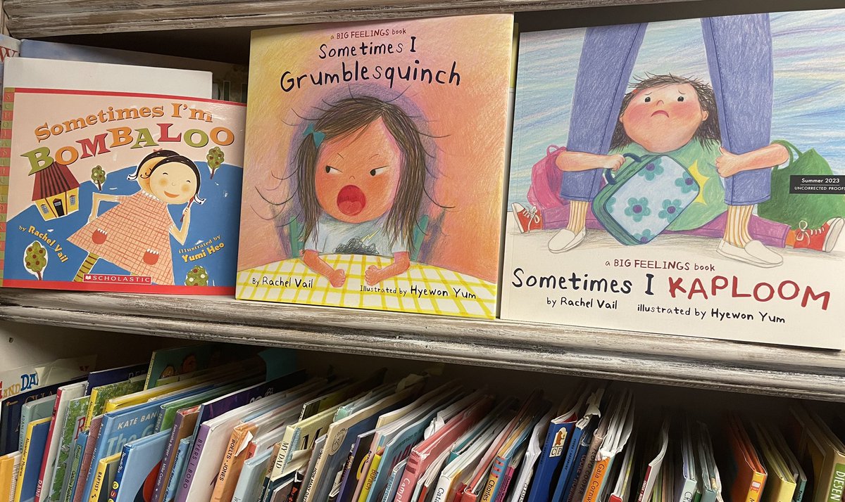 JoEllenMcCarthy's tweet photo. Did you know that @rachelvailbooks and artist Hyewon Hum have added a new book to their collection of *Books That* address “big feelings”. Sometimes I Kaploom (out 8/23) includes bonus author & illustrator notes to extend the convos for more #LayersOfLearning! https://t.co/ZxXhvsEKKL