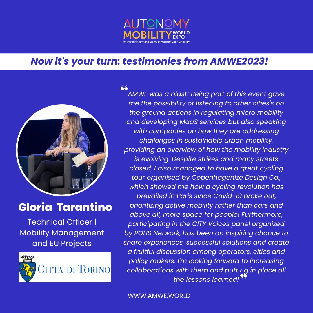 AUTONOMY's tweet photo. "Participating in the #CITYVoices panel organized by POLIS Network, has been an inspiring chance to share experiences, successful solutions and create a fruitful discussion among operators, cities and policy makers." says Gloria Tarantino from @twitorino . https://t.co/dUg8oVIZSY
