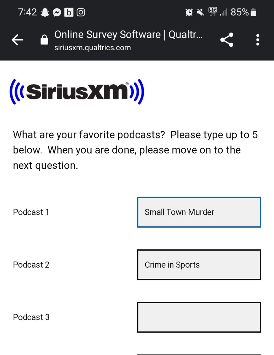 mokeefe86's tweet photo. When @SIRIUSXM sends you a survey focused on talk shows/podcasts and Conan O'Brian?

Note: it got flagged because I wrote the shows title 😄 (the word murder) and alerted me that the survey doesn't go to customer service 

@MurderSmall @Jimmypisfunny @WhismanSucks https://t.co/K42ZXkh27v