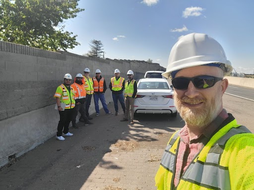 DKS working on-site with Caltrans HQ and District 3 to conduct on-site audits of high-rate crash areas in Sacramento County.