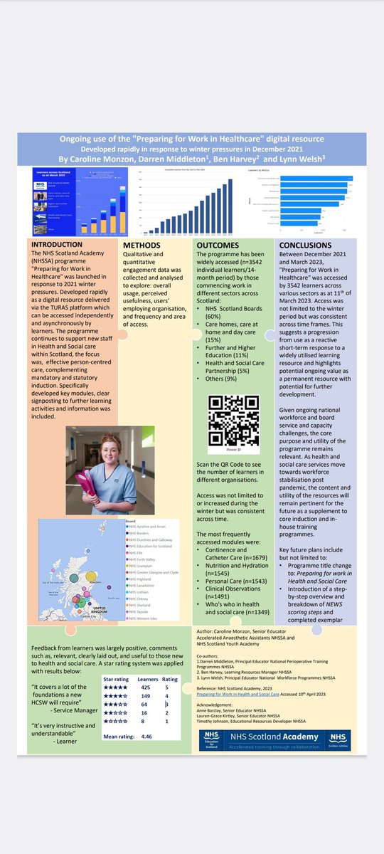 MciDanielle's tweet photo. Amazing poster by the @NHSScotAcademy team ππ»ππ»
#NESAnnualConf23
#NHSSA
@Caroline_Monzon
@lynn_welsh
@JubileeHospital
@NHS_Education https://t.co/0kfonwaDF9