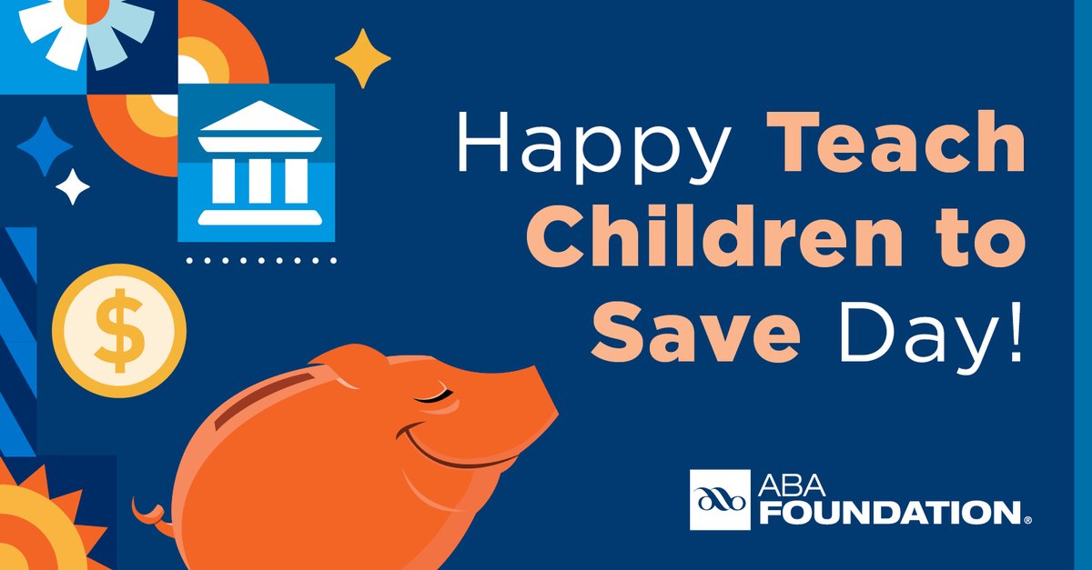 It's never too early to save! Celebrate #NationalTeachChildrenToSave day with us by helping us teach young kids about the importance of saving. Stop into a branch to pick up a coloring book and ask about our Ready, Set, GROW savings account for children. #FinancialLiteracyMonth