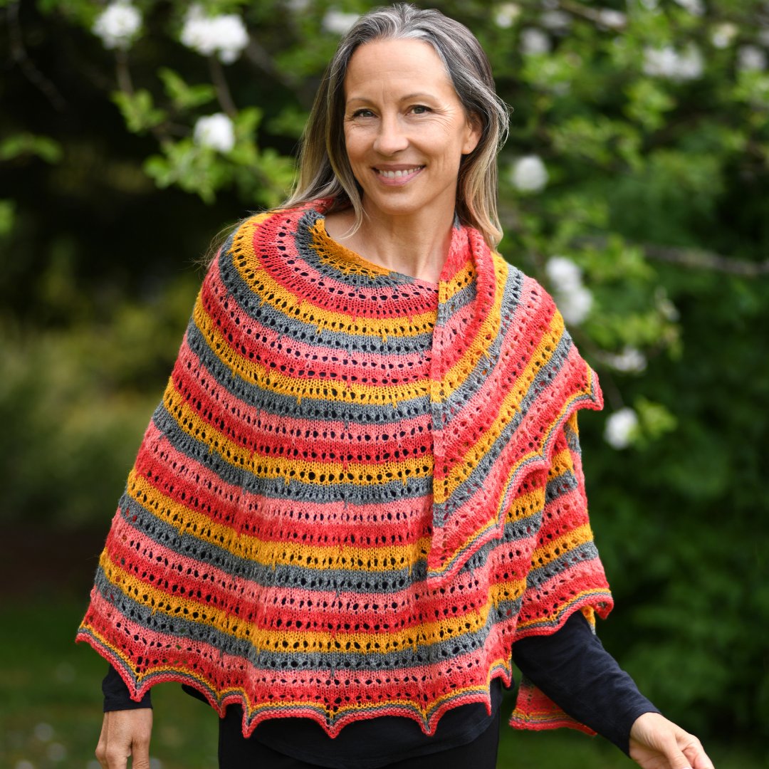 CascadeYarns's tweet photo. Bright Burst Shawl in Cascade 220 Fingering
by Laurie Beardsley
Download this free pattern on the Cascade Yarns website
https://t.co/p2MfYnhQAQ 
#CascadeYarns #CascadeFreePatterns #FreePattern #Cascade220Fingering #KnitShawl #KnitWrap #SpringtimeFashion https://t.co/PVbQ4xABGb