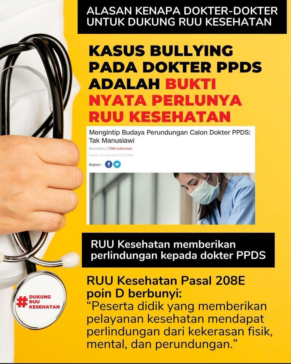 rhiskafidi's tweet photo. @nirwan_anestesi Pantesan pernah denger ada temen dokter yg masih aja "sambat" meski udah jd dokter. Ternyata rumornya bener ya masih ada aja bullying. Harusnya RUU Kesehatan bisa menjadi tameng para dokter muda supaya nggak terjadi hal macam gini yagesya. #RUUKesehatanPeduliPPDS #StopBullyPPDS https://t.co/gMJ5p6SfQq