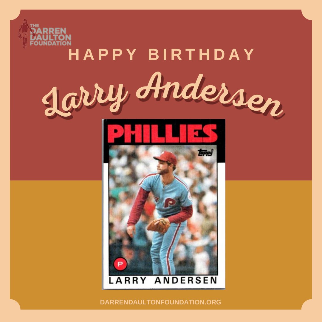 TheDDFoundation's tweet photo. Cheers to a baseball legend and a heart of gold! Wishing Larry Andersen a very happy birthday! 🎉 Thank you for your endless support and efforts towards the Darren Daulton Foundation! ❤️
#LarryAndersen #DarrenDaultonFoundation #RightOnFightOn https://t.co/hH8OFWi9ot