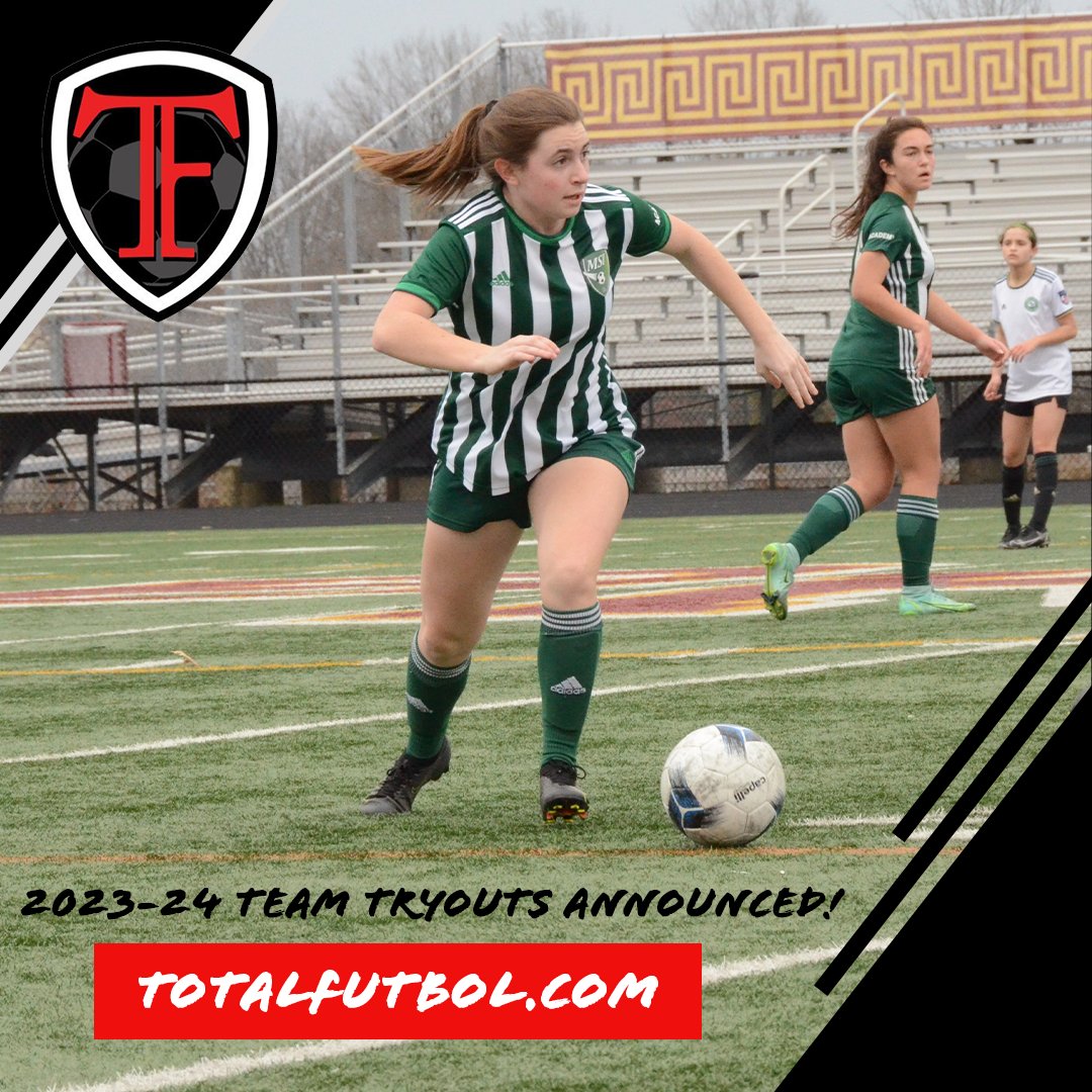 TotalFutbolVa's tweet photo. Join Total Futbol for the 2023-24 season!

Tryouts available for girls and boys teams in MD and VA. Join a team at @msisoccer or @dmv_fc to access high-quality coaching, year-round programming, camps, and more.

Learn more and register for tryouts: https://t.co/DabS7t6zi3 https://t.co/BhEsfdERjO