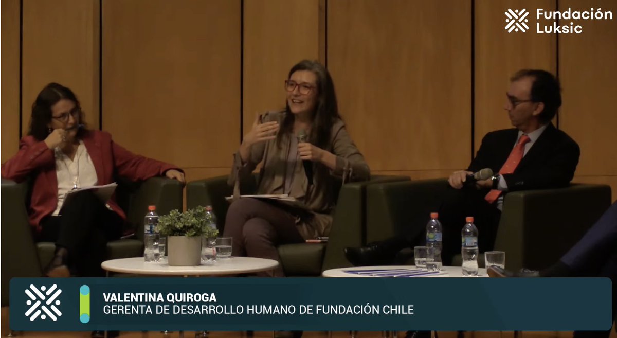 FundacionLuksic's tweet photo. Valentina Quiroga: "Como ya soy ex autoridad puedo contar algunas infidencias. Yo siempre planteaba porqué educación estaba sentado en los comités interministeriales sociales y no en los económicos. Es un ejemplo claro de la falta de visión y de la importancia de estas agendas" https://t.co/hOswlnrkKu