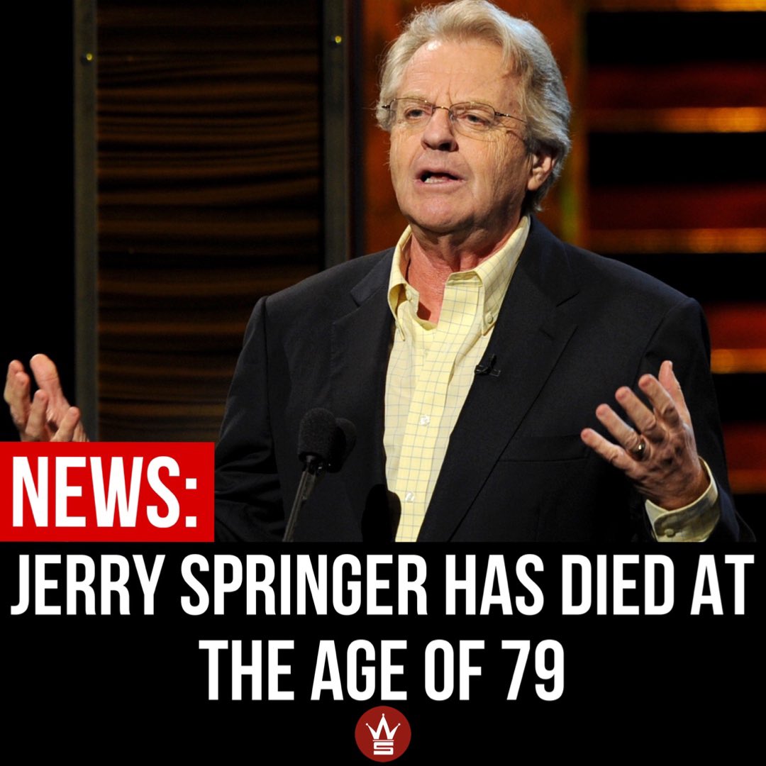 According to reports, #JerrySpringer has died at the age of 79. A spokesperson for his family told sources he was diagnosed with cancer a few months ago and died at his home in Chicago. Our thoughts and prayers are with his family and friends.