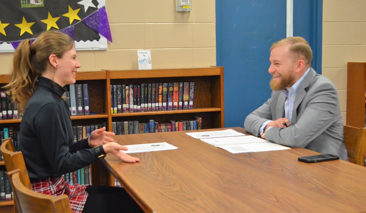 HardinCoSchools's tweet photo. Our Work Ethic Certification program shows students soft skills are essential in the workplace! 

We appreciate our partners who perform real interviews with our students to help them build on those skills!  

These are pics from @CHHS_HCS WEC interviews.  #HCSBetterTogether https://t.co/4exySJ5Ukt