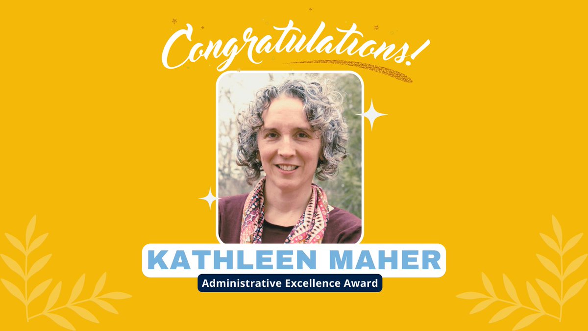 URIhonors's tweet photo. Today we celebrate Kathleen Maher, recipient of the 2023 URIFAE Award for Administrative Excellence! Kathleen has been at URI since 1999 and with the Honors Program since 2009, where she serves as Director of the Office of National Fellowships. Way to go Kathleen!!! https://t.co/5EJoXLrZNP