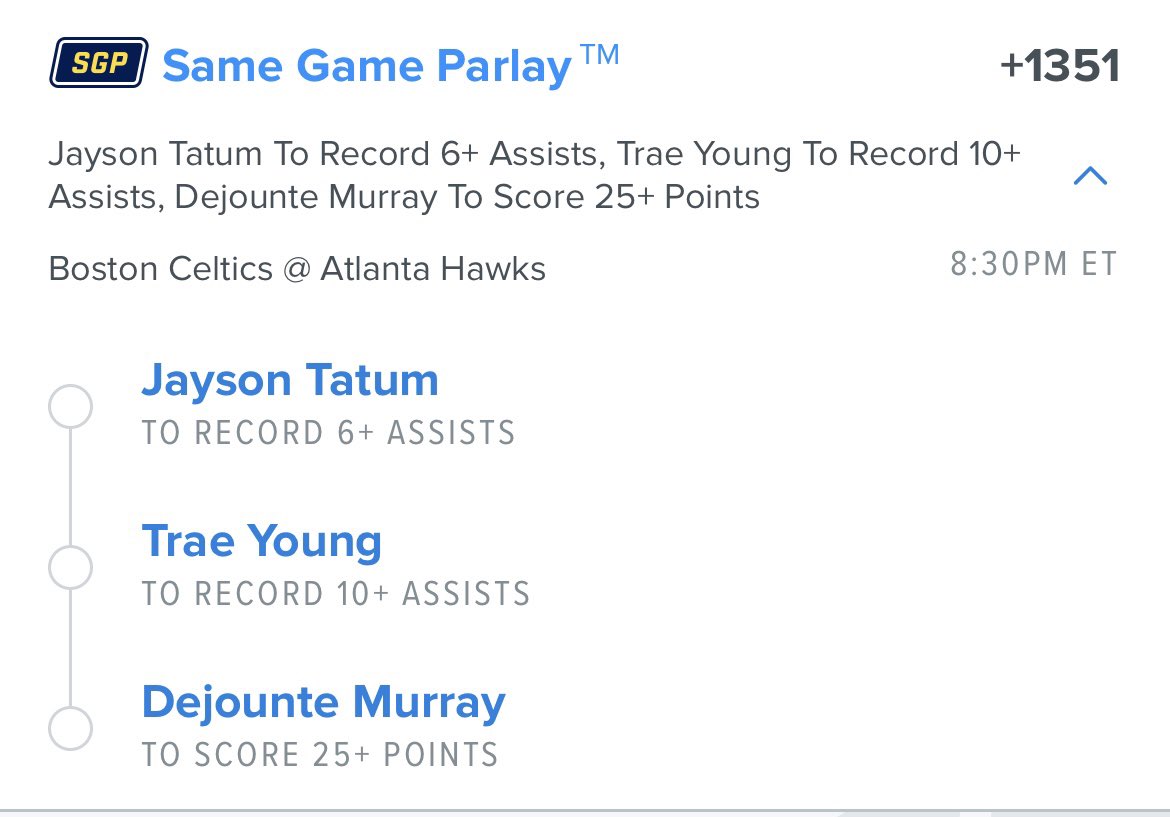hollywood_picks's tweet photo. 💰 +1351 Odds Parlay 

Yes trae young is in there and I’m going to regret it 🫡

#gamblingtwitter https://t.co/mDVK9ygCSK