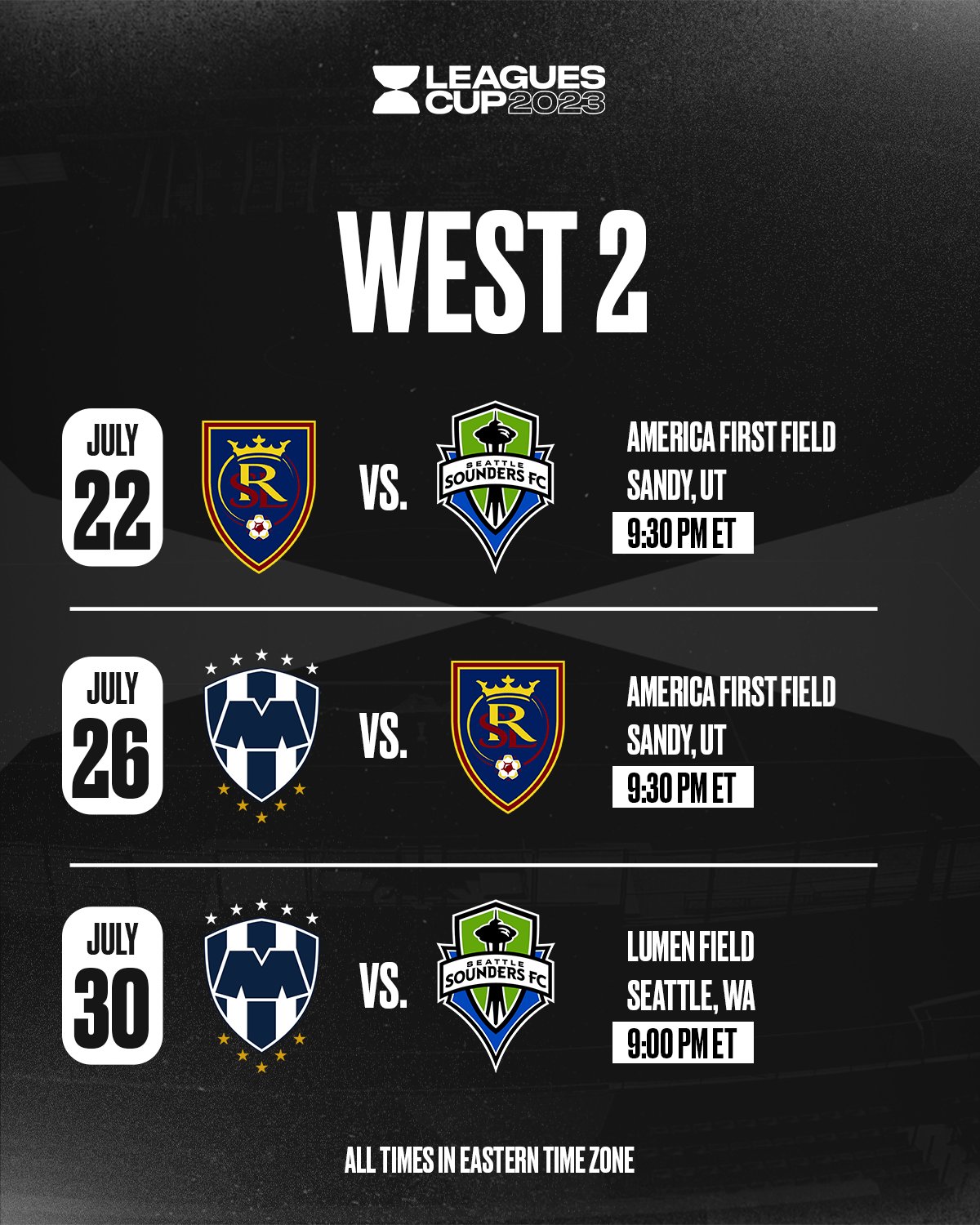 Calendario de Rayados en la Leagues Cup