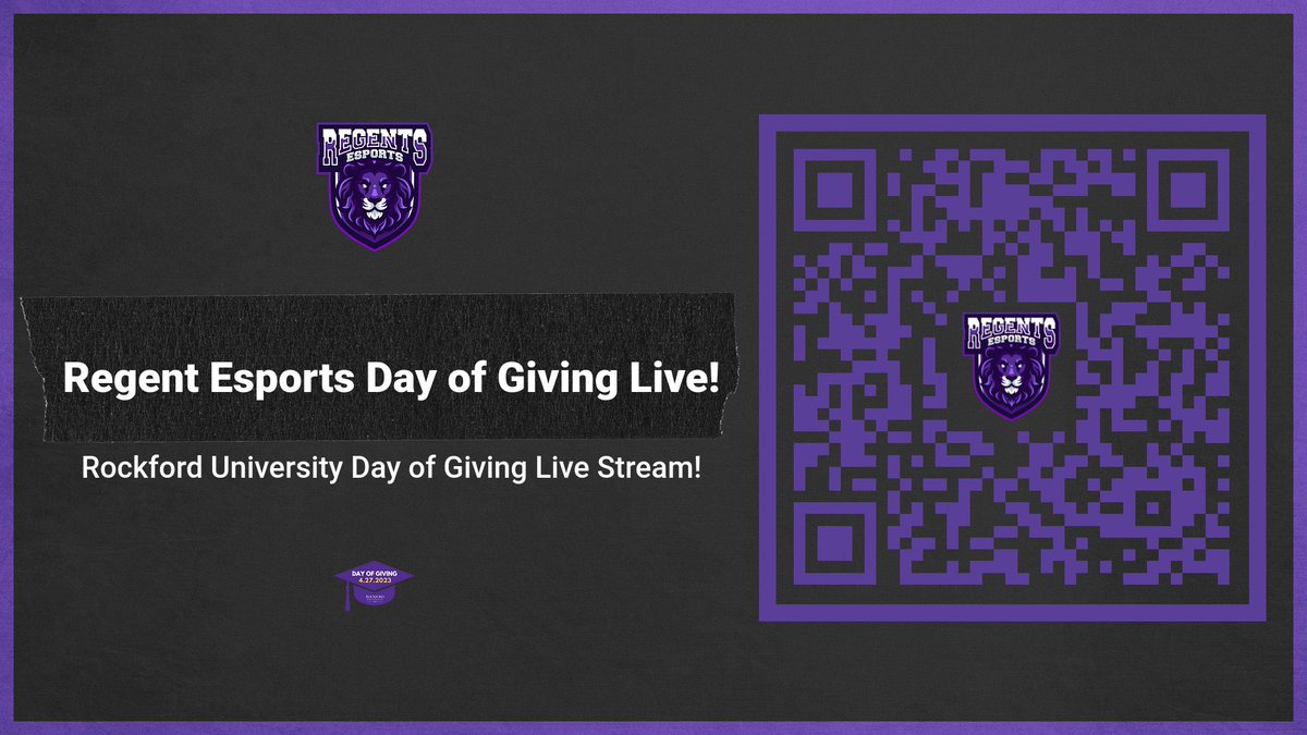 🚨 WE’RE LIVE! 🚨

We’re streaming all day for <a href="/RockfordUniv/">Rockford University</a>’s Day of Giving! Come pop in and say hi!

Donate for a chance to win a Regents Esports Jersey from <a href="/guardianproline/">Guardian Proline</a>! 

Let’s go!

#RegentsReign 🦁👑 #DayOfGiving 
<a href="/RockfordRegents/">Rockford Athletics</a> <a href="/RockUActivities/">Student Activities</a>
