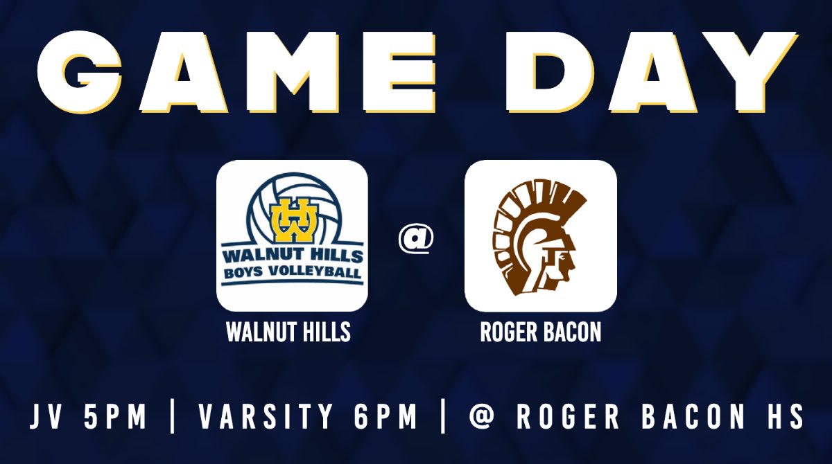 Gameday! Today we go to Roger Bacon to take on the Spartans 🏐🦅 #WHHSBVB