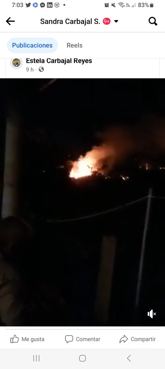 Isdrenla's tweet photo. @Probosque_ El incendió en la noche ya llego a las comunidades y más en la cumbre https://t.co/oA3uUI66nB