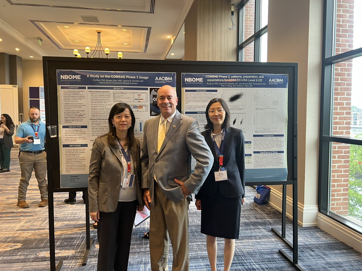 john_gimpel's tweet image. Great information of usefulness of #COMSAE in assessing readiness for #COMLEX good news for success for DO students and residents prepping. Go Drs. Mao and Lin, posters avail at @AACOMmunities #EducatingLeaders2023 @NBOME @COSGP @NationalSOMA