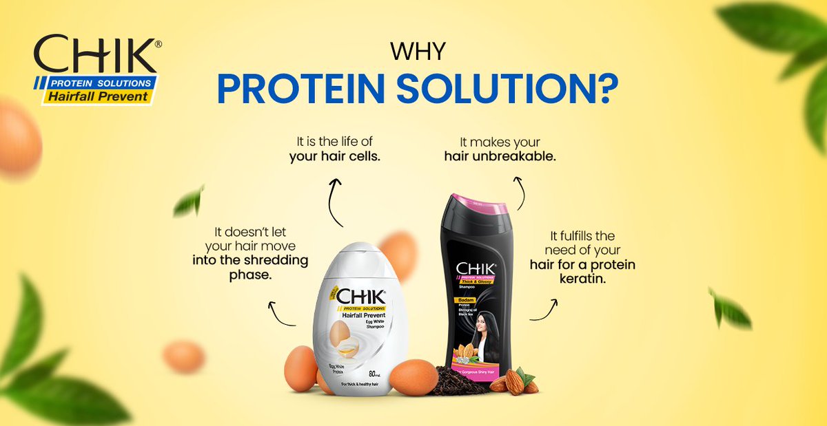 chikbyck's tweet image. That’s why you should always go for protein solutions shampoo.

#CHIKShampoo #BachchaBachchaJaantaHai #ProteinSolutions #HairCare #GlossyHair #HairfallPrevention #NaturalIngredients #HairCareProducts #HairCareSolutions