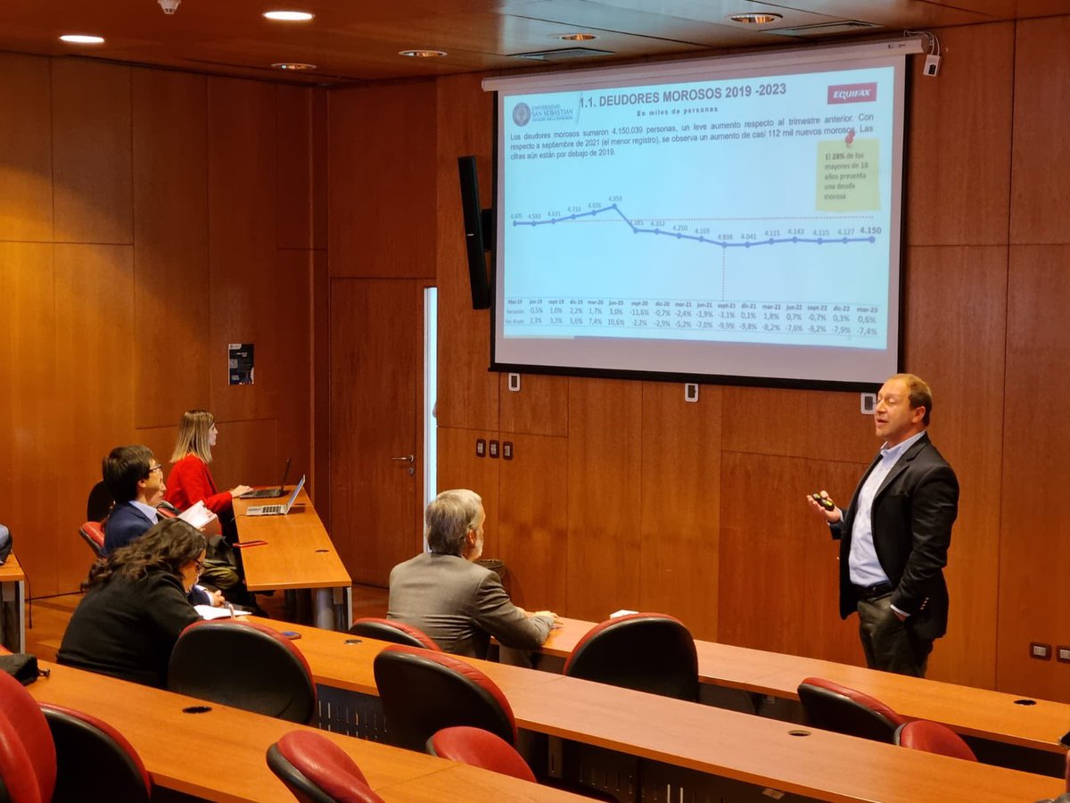 🔹AHORA. En <a href="/USanSebastian/">Universidad San Sebastián</a> estamos presentando el 40° Informe de Deuda Morosa #USS-Equifax de la Facultad de Economía y Gobierno 🏫.