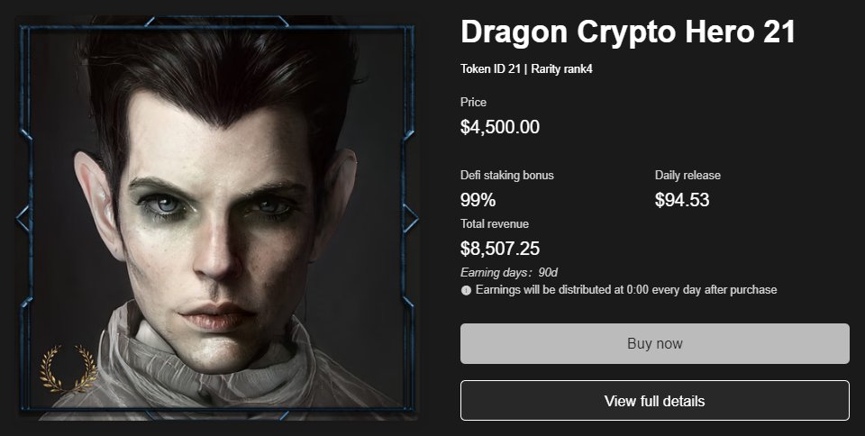 solutionsnftio's tweet photo. Open For Grab 📷📷
https://t.co/SrAzSpCkc8 MARKETPLACE
Price $4,500
📷📷StakingBonus99%📷📷
Total Revenue $8,507.25
DailyStakingBonus $94.53
EarningDay 90 days
#DragonCryptoHero
#DailyStakingBonus
#StakingBonus99% https://t.co/IYJmmFrtS1