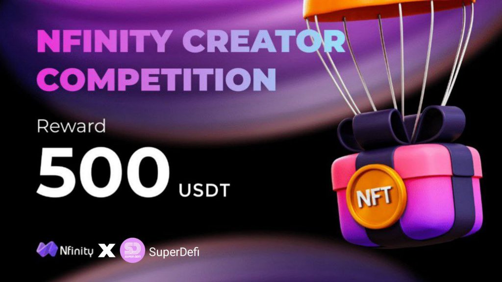 🔥 NfinityApp Massive Airdrop 

 🎁 Giveaway Total :- 500$ USDT

➡️ To Enter - 
1️⃣ Follow <a href="/SuperDefi_Dao/">SuperDefi</a> &amp; <a href="/Nfinityapp/">Nfinity</a>
2️⃣ Like, RT &amp; Tag 3 Friends 
3️⃣ Must Join Our Telegram 
t.me/SuperDefi_Dao
4️⃣ Complete Task In Gleam 
gleam.io/dBdPH/500-usdt…

⏳ Distribution After Ends