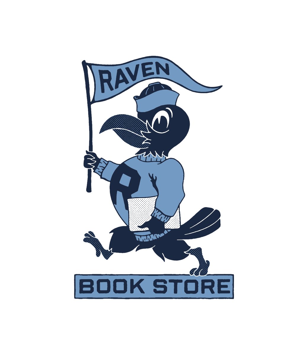 ravenbookstore's tweet image. Saturday is #IndependentBookstoreDay! You know what that means: new Raven shirts!

Here, Chris and Lily model this year's model, which features a dapper little mascot guy (designed by @QuietVessel) printed on a soft ringer tee right here in #LFK at Blue Collar Press!