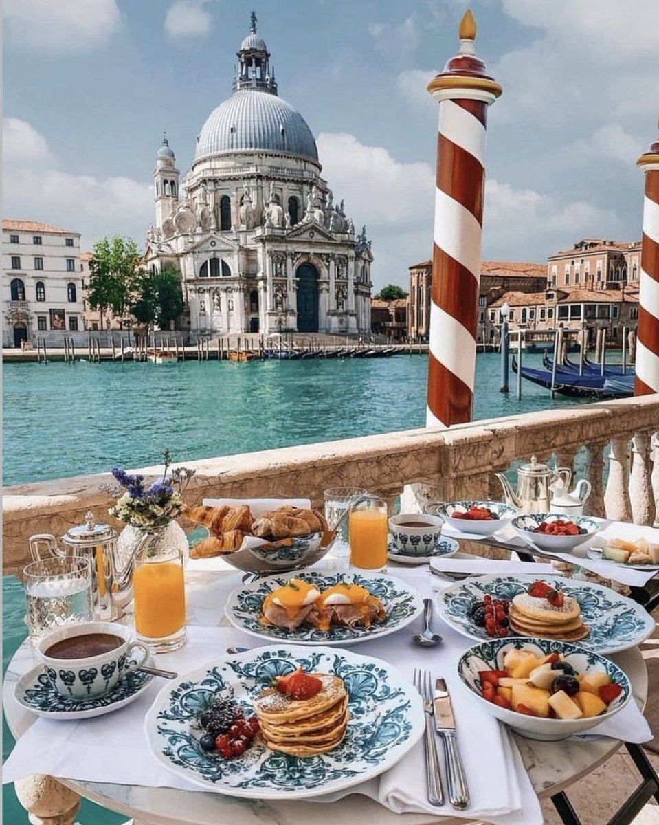 Breakfast in Venice, Italy