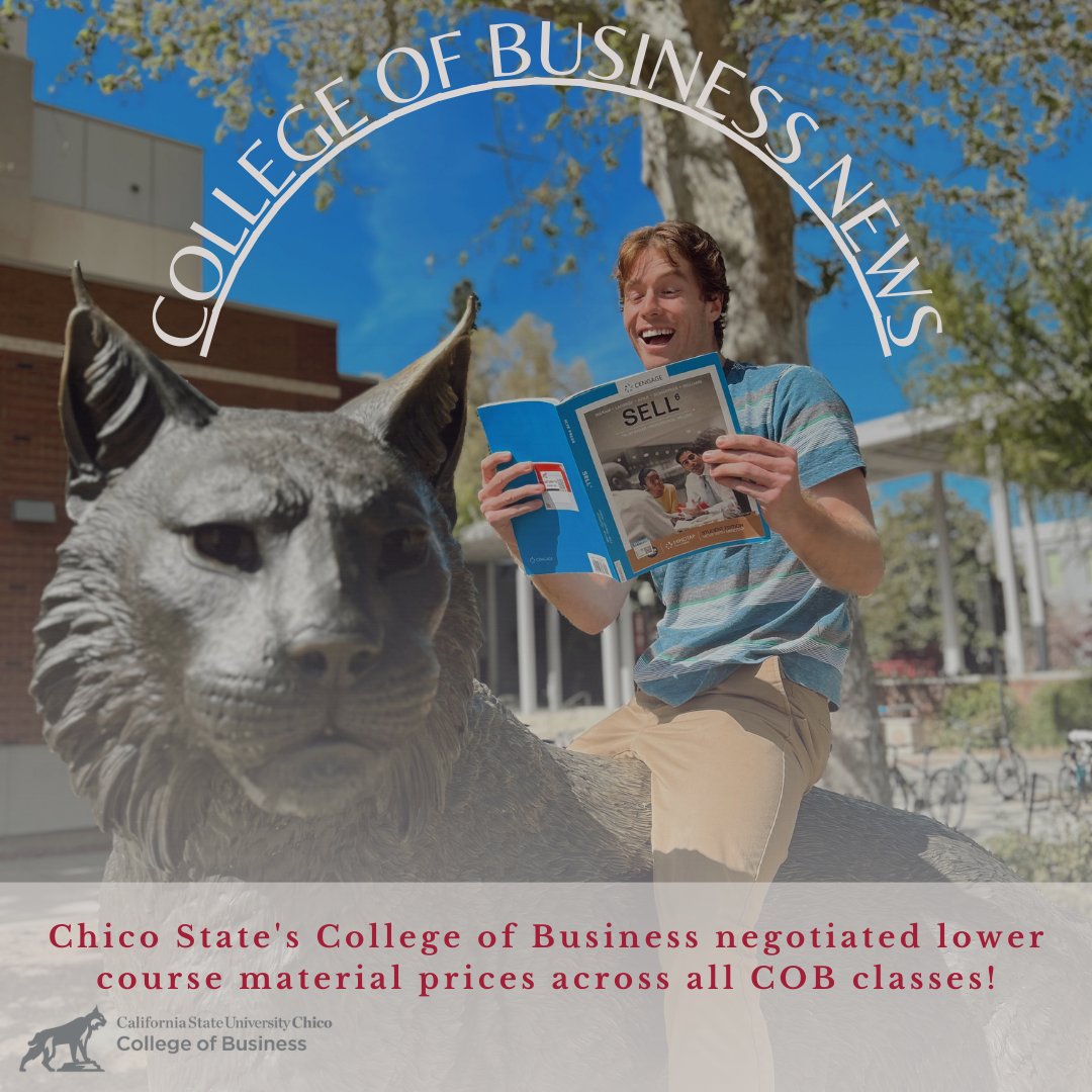 CSU_COB's tweet photo. We negotiated lower course material prices across all classes and extended access to materials from 6 months to 4 years to help alleviate financial stress and make learning more accessible for everyone. The estimated total savings for students next year is more than $25 million! https://t.co/0to2vIUm1T