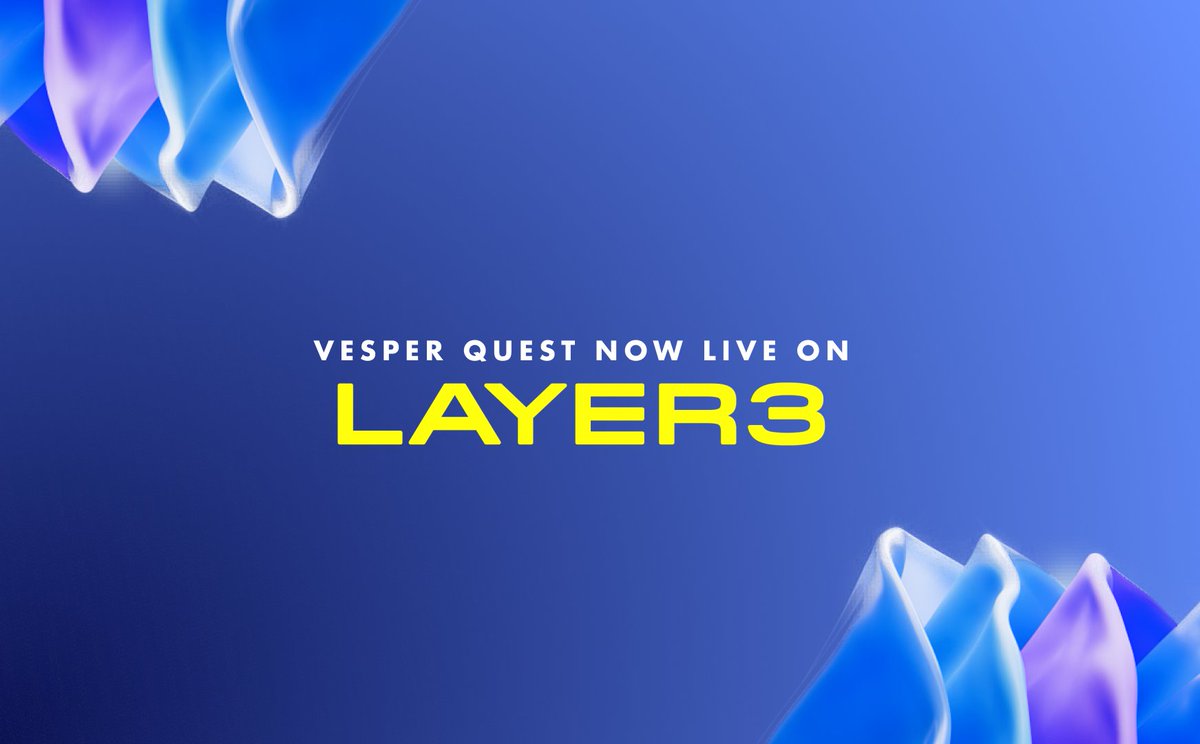 ✅ Vesper quests have arrived on @Layer3xyz! 

Begin your journey with the first of three Odyssey NFTs in this exciting series 🔽
layer3.xyz/quests/introdu…