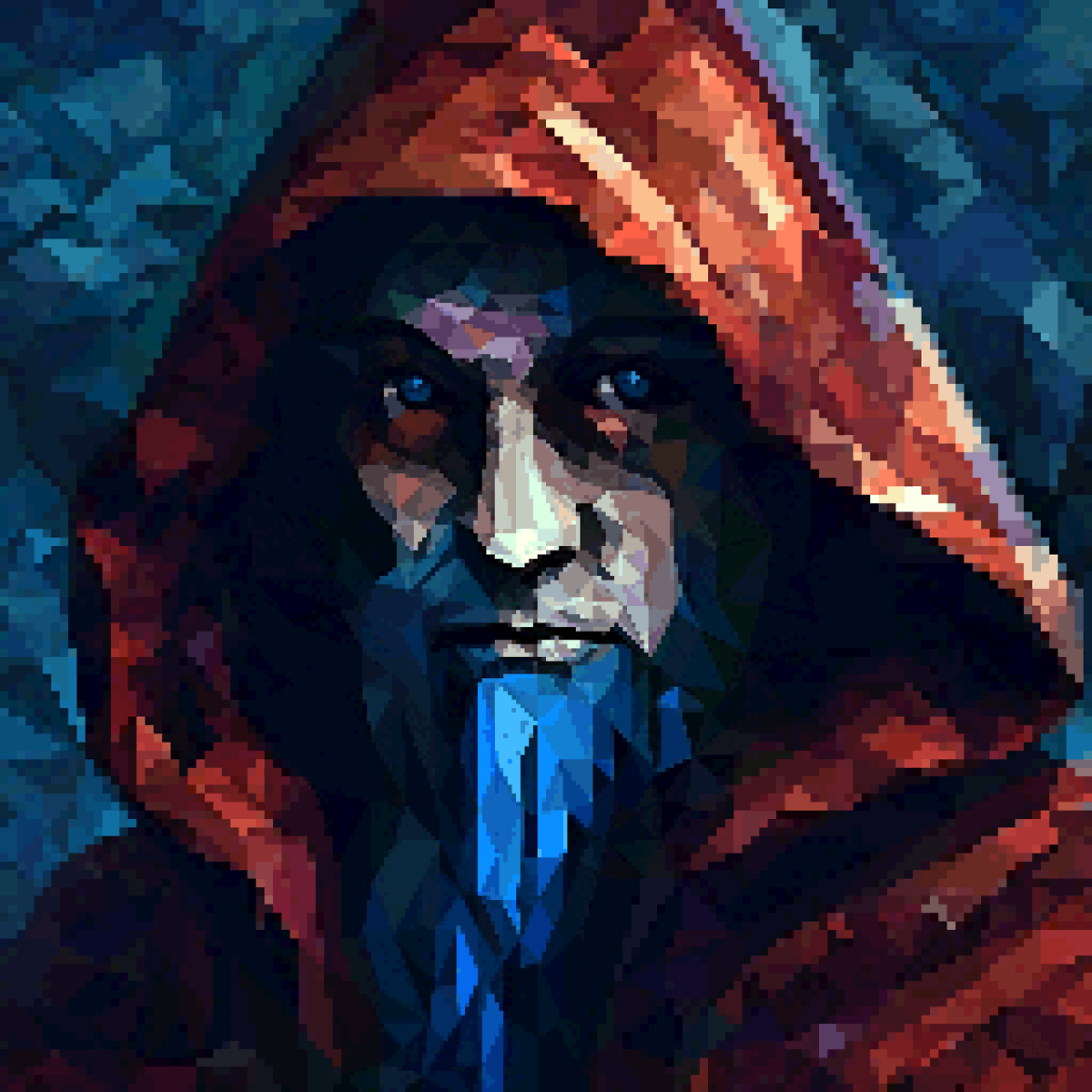 You regain consciousness in a dark room.

You see strange signs everywhere, and a flickering light comes from under the door.

After you open the door with a creak, a hooded old man turns to you and asks:

- Without what is there no culture?

Your answer: