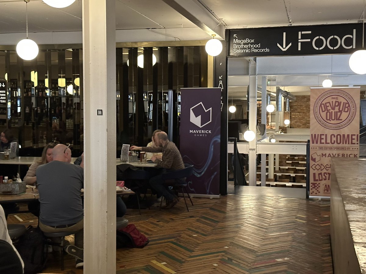 MaverickGames's tweet photo. It was great to be a part of the Dev Pub Quiz in Leamington last night where Maverick were the headline sponsors!
A great opportunity to get out there and make friends! 
#DevPubQuiz https://t.co/FekKtUsSrM
