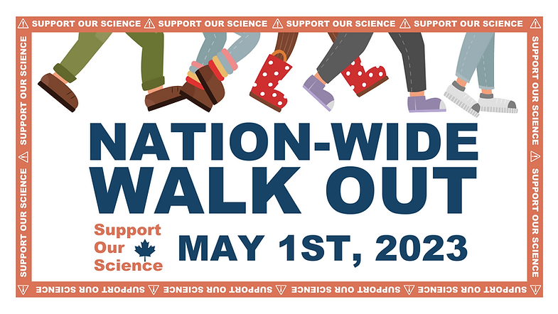 4 DAYS LEFT! 🚨

Will you join us Monday to #SupportOurScience! 

Awards for #GradStudents and #Postdocs have not increased in 20 YEARS, despite 50% inflation during this time!

It's time to change that. ⏲️

Find out more info about the walkouts here: supportourscience.ca/nationwide-wal…