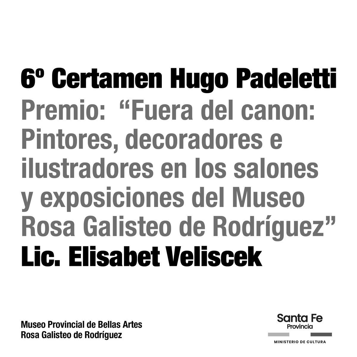 MuseosSantaFe's tweet photo. 🗣️ “Fuera del canon: Pintores, decoradores e ilustradores en los salones y exposiciones del Museo Rosa Galisteo de Rodríguez” de Elisabet Veliscek obtuvo el premio eel 6º Certamen Hugo Padeletti.
Leer más https://t.co/nVngWegV7l
#MuseoRosaGalisteo #Estímulo https://t.co/Uf3jv5Papb
