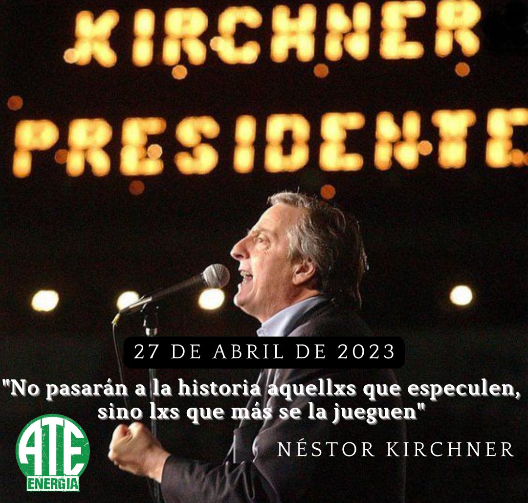 Hoy se cumplen 20 años de las elecciones que llevaron a Néstor Kirchner a la presidencia; donde comenzaba a transformar y reconstruir un país, haciéndolo más justo para todos y todas.

#Néstor20años 🐧