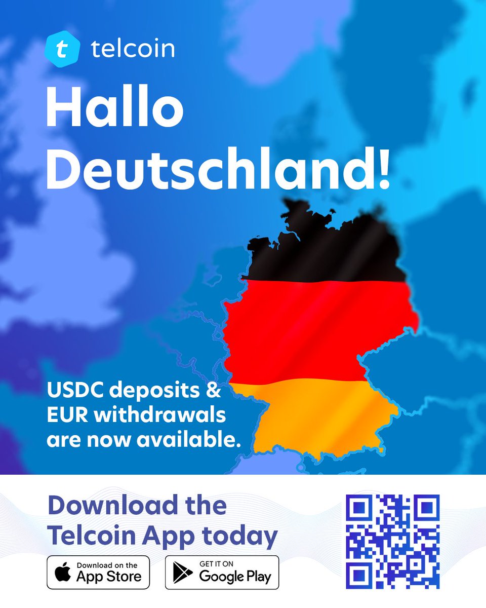 telcoin's tweet photo. Hallo Deutschland! There’s never been a better time to experience the future of finance. Swap, send, and store a growing number of #DigitalAssets on the #Telcoin App today! $TEL #DeFi #SelfCustody #TradeCryptoSmarter
iOS: https://t.co/ktYXPcelHj
Android: https://t.co/Ti3maLDGv9 https://t.co/pnWxDkrYQE