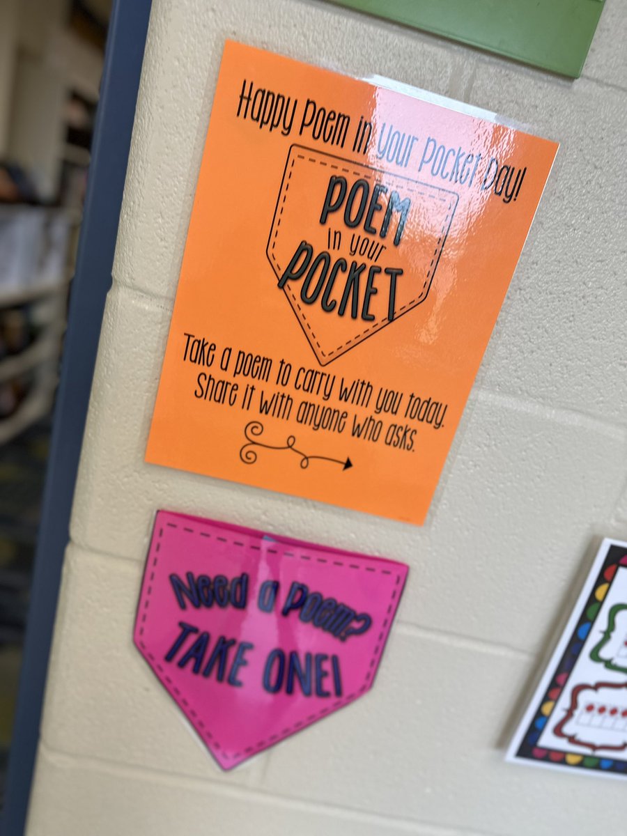 BrandeeStaud's tweet photo. We’re celebrating “Poem in Your Pocket Day” here @Hamilton_RV today! @MrsFunston_RV @Hamilton_Instr https://t.co/5W0pzGL1Li