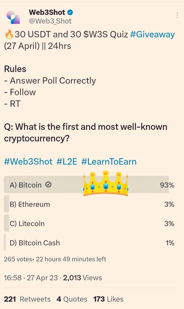 CalmZ21's tweet photo. @Web3_Shot #Bitcoin 

#Web3Shot  #L2E  #LearnToEarn https://t.co/yEDHMMBO1R