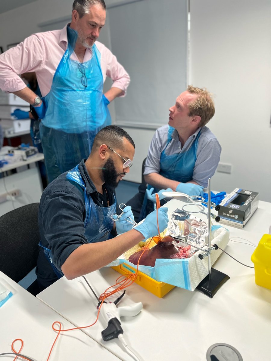 BOWAMEDICALUK's tweet photo. The first practical session of the #GBIHPBA Fundamentals of #LiverSurgery commences under the watchful eye of the Faculty.

The trainees are using the #BOWALOTUS Liver Resector and #BOWAARC Diathermy to perform Wedge Resection and Open Cholecystectomy.

#HPB #HPBsurgery https://t.co/dxqSBXPPRE