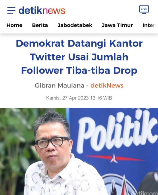 Akun sy @ChusnulCh__ follower 200k lebih, bukan follower yg hilang tapi akunnya yg hilang.
Lah ini baru follower yg hilang sampai datangi kantor @Twitter.

@psi_id jangan lebay seperti partai ini ya, aplg sampai datangi kantornya @elonmusk cuma gara2 follower.🤭😂