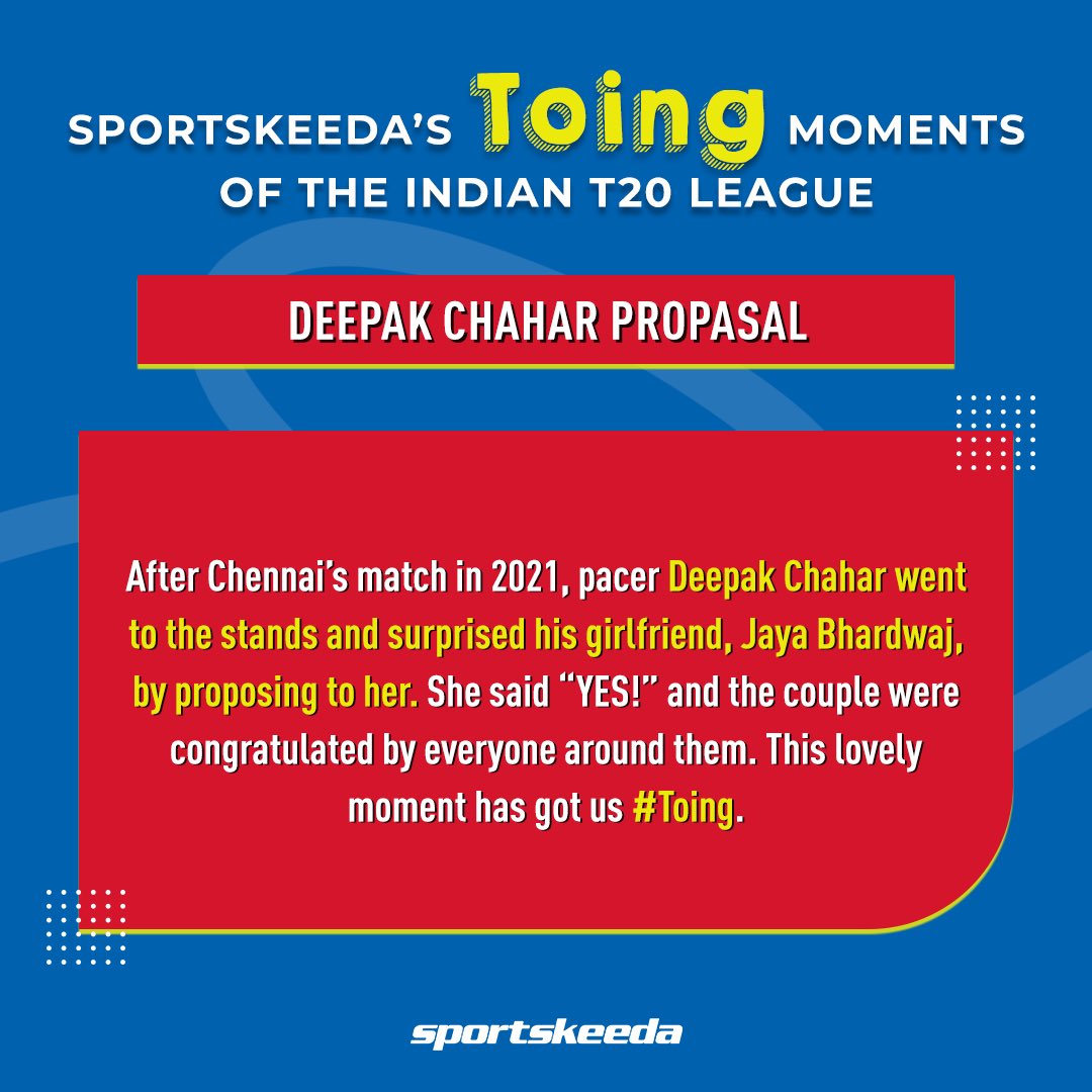 Sportskeeda's tweet image. Let's get this #Toing started! 🥳

Here are some of our #Toing moments of the Indian T20 League over the years  🏏

#StayToing #Sportskeeda #CricketTwitter