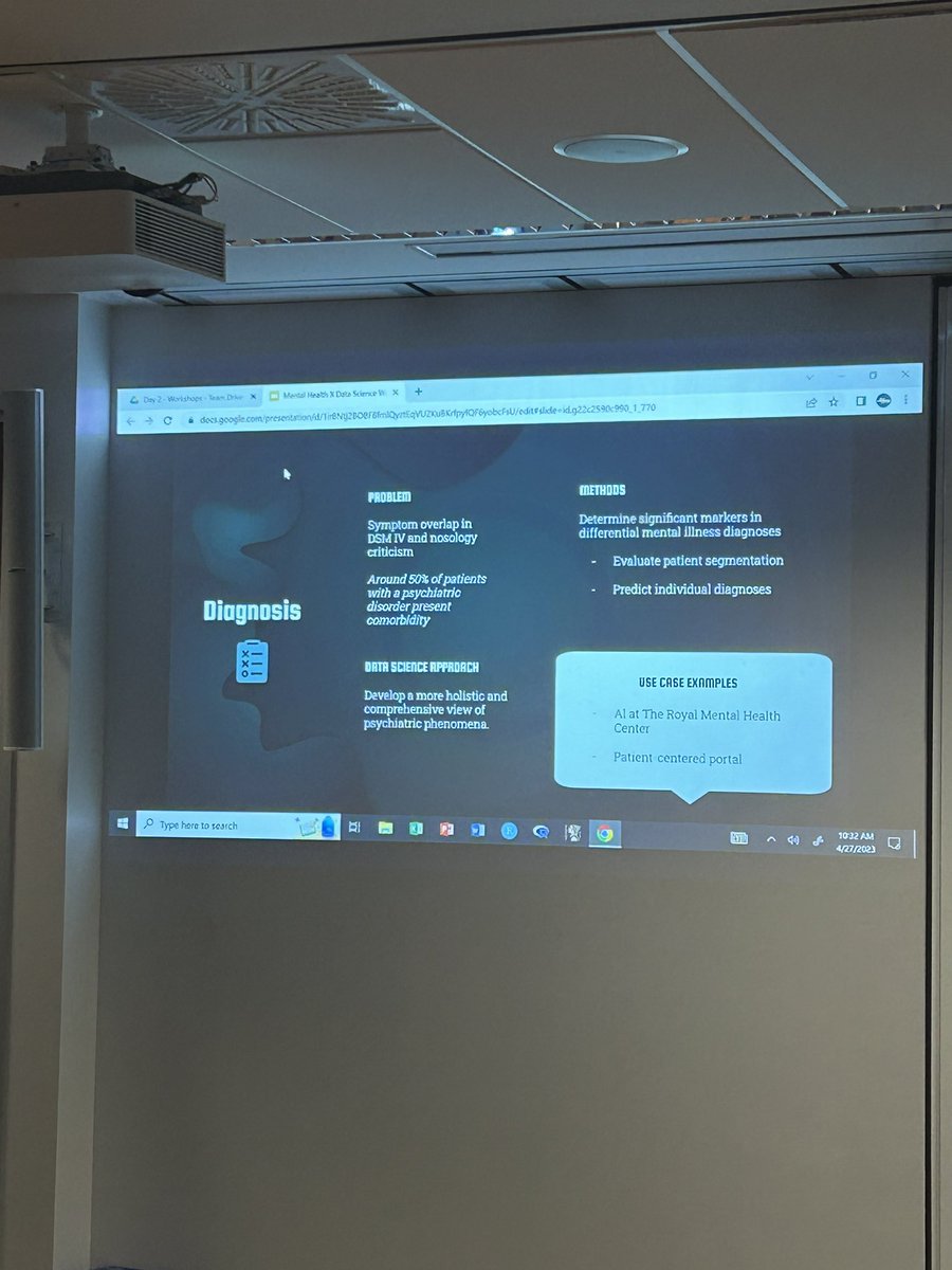 Kaitlin Bustos sharing how to use a data science approach to mental health diagnosis