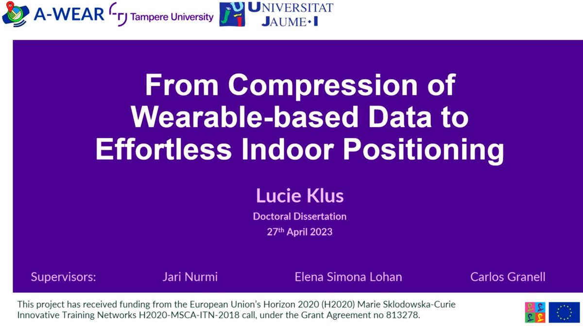 Lucie defended her thesis on wearable data compression techniques - geotec.uji.es/2023/04/27/luc…