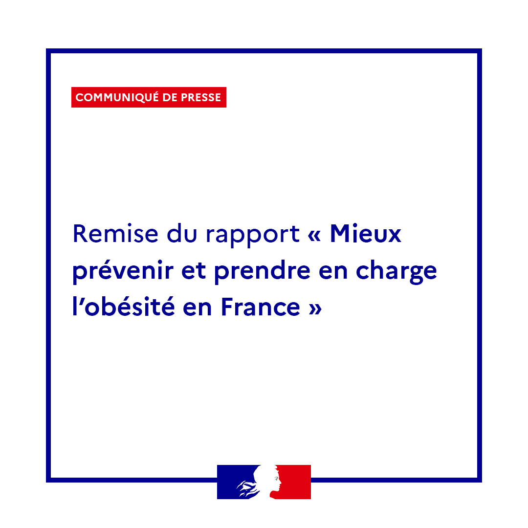 Sante_Gouv's tweet photo. #Communiqué 🗞 | Les ministres @frcsbraun et @JCCOMBE ont reçu aujourd’hui le rapport de Mme Martine Laville sur la prévention et la prise en charge de l’#obésité.

👉 4 objectifs ont été retenus. Lesquels ? 

Lire le communiqué ⤵