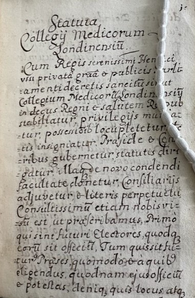 StJohnsOxLib's tweet image. The statutes of the London College of Physicians most likely produced mid-late 17th century - MS 366

#statutes
#stjohnscollegeoxford