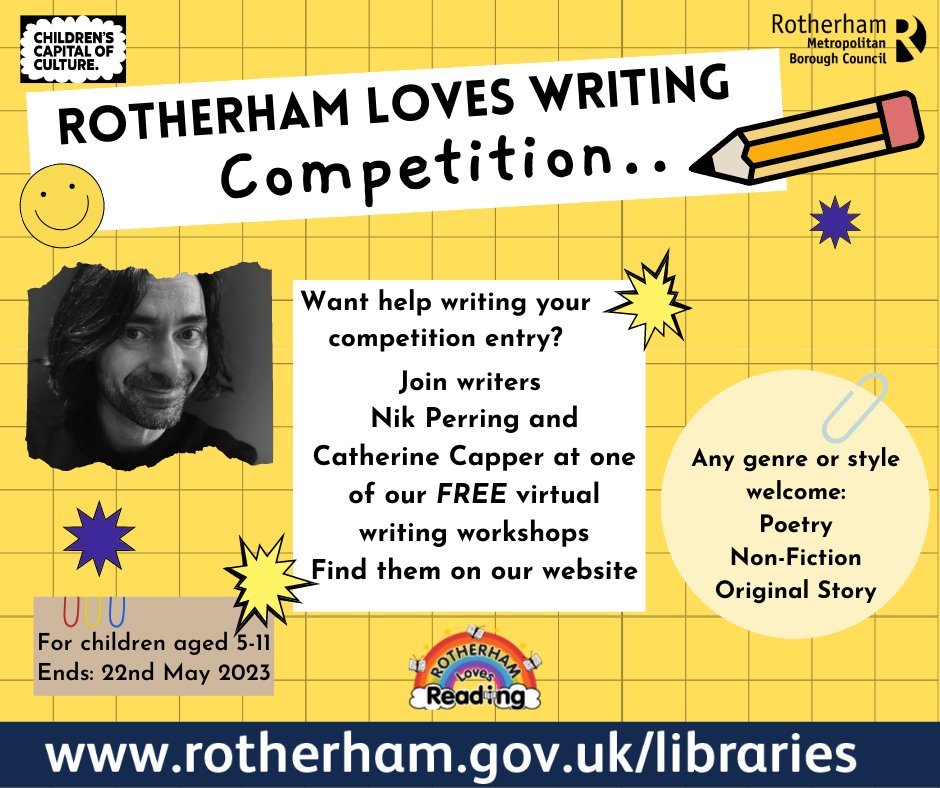 Budding writers of Primary School age are being encouraged to get their creative thoughts flowing and take part.
We want to know about the places in Rotherham that mean the most to you. 
All entries must be submitted before May 22nd 2023. Good Luck!